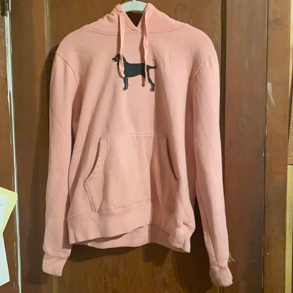 The Black Dog Tops - The black dog light pink hoodie